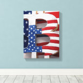 Bitcoin Verenigde Staten Canvas Afdruk (Insitu (Houten vloer))