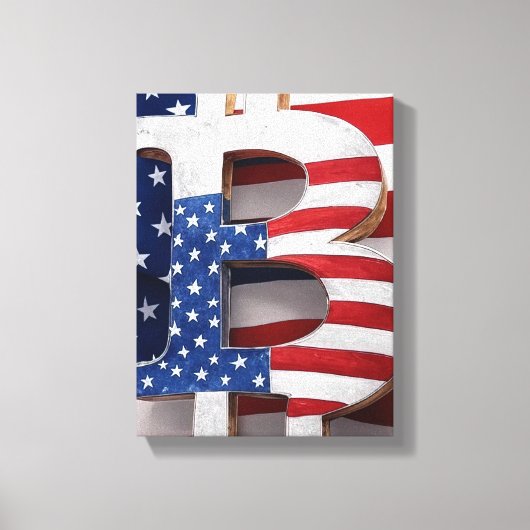 Bitcoin Verenigde Staten Canvas Afdruk (Voorkant)