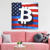Bitcoin Verenigde Staten Canvas Afdruk (Insitu (Woonkamer))