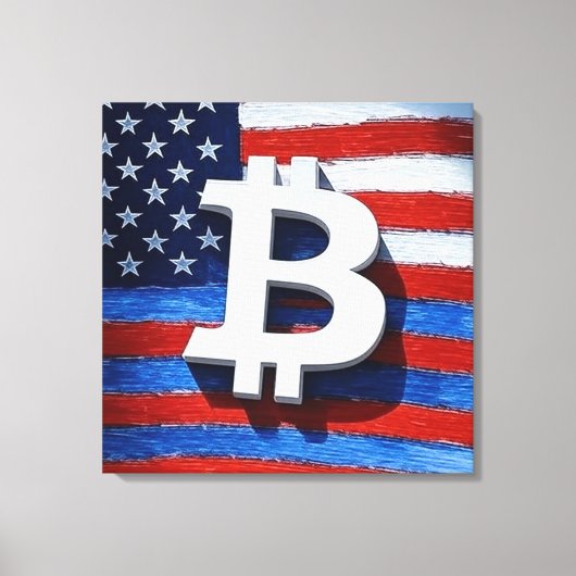 Bitcoin Verenigde Staten Canvas Afdruk (Voorkant)