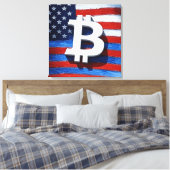 Bitcoin Verenigde Staten Canvas Afdruk (Insitu (Slaapkamer))
