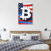 Bitcoin Verenigde Staten Canvas Afdruk (Insitu (Slaapkamer))