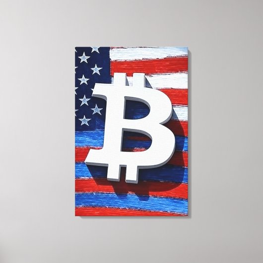 Bitcoin Verenigde Staten Canvas Afdruk (Voorkant)