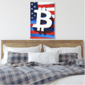 Bitcoin Verenigde Staten Canvas Afdruk (Insitu (Slaapkamer))