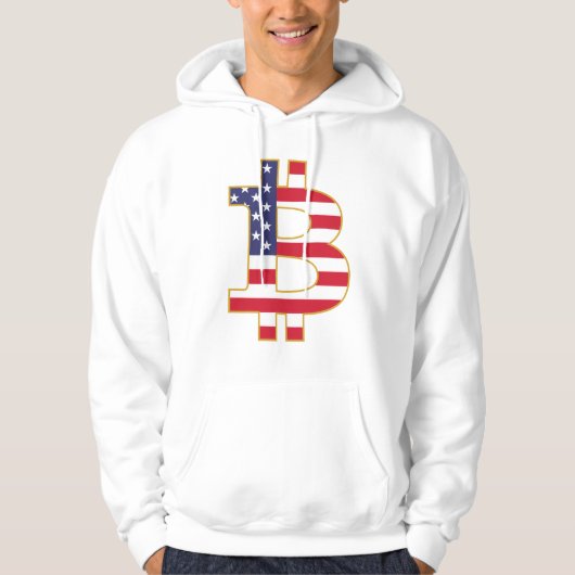 Bitcoin Verenigde Staten Vlag - BTC Crypto Hoodie (Voorkant)