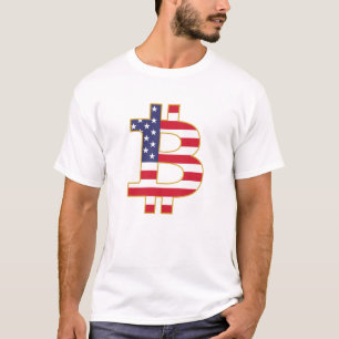 Bitcoin Verenigde Staten Vlag - BTC Crypto T-shirt
