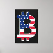BitCoin Verenigde Staten Vlag Canvas Afdruk (Voorkant)