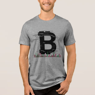 Bitcoin Volatiliteit Kaarsgrafiek Crypto Handel Tri-Blend Shirt