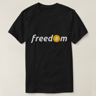 Bitcoin Vrijheid Crypto Investeerder Minimalistisc T-shirt