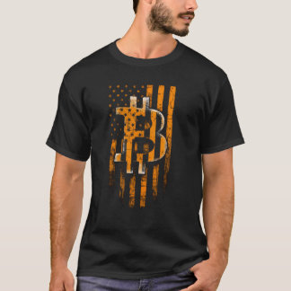Bitcoin Vrijheidsvlag Crypto Streetwear Ontwerp T-shirt