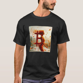 Bitcoin Vrouw Vrouwelijke Vrouw  Subtiele Bloem T-shirt