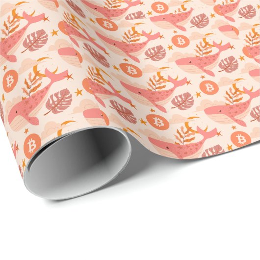 Bitcoin Walvis Cadeaupapier (Rol Hoek)