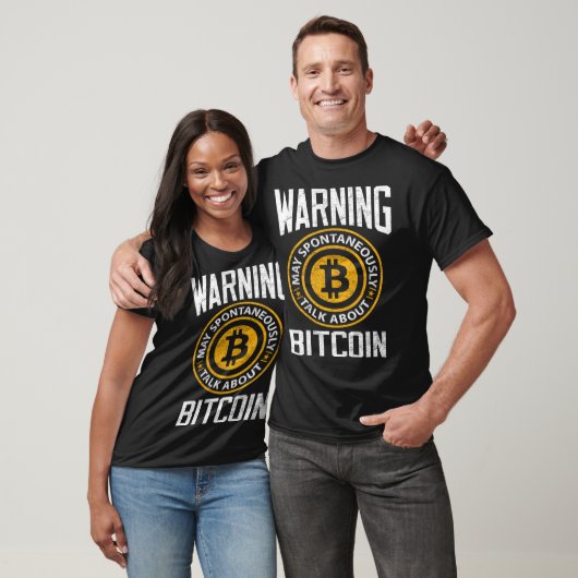 Bitcoin  Warning May Spontaneously Bitcoin BTC Cry T-shirt (Unisex)