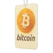 Bitcoin Watercolor (Logo + Tekst) Luchtverfrisser (Links)