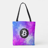 Bitcoin Watercolor (Stijl 2 - Miami) Tote Bag (Achterkant)