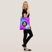 Bitcoin Watercolor (Stijl 2 - Miami) Tote Bag (Op model)