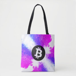 Bitcoin Watercolor (Stijl 6 - Miami Beach) Tote Bag