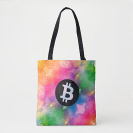Bitcoin Watercolor (Style 1 - Genesis) Tote Bag