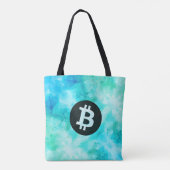Bitcoin Watercolor (Style 3 - Beach Life) Tote Bag (Achterkant)