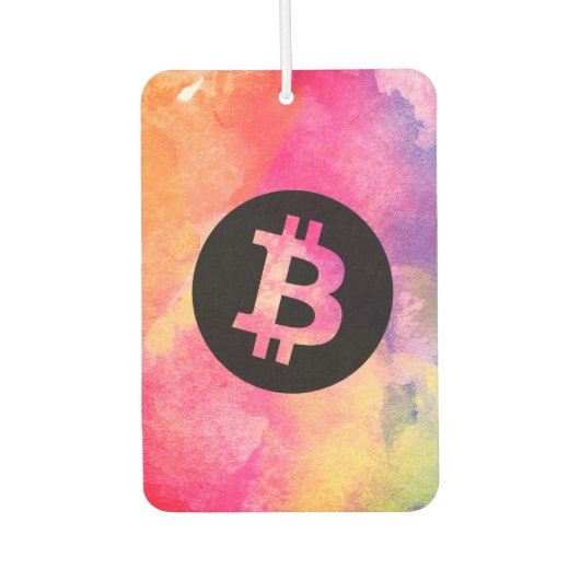 Bitcoin Waterverf Luchtverfrisser (Voorkant)