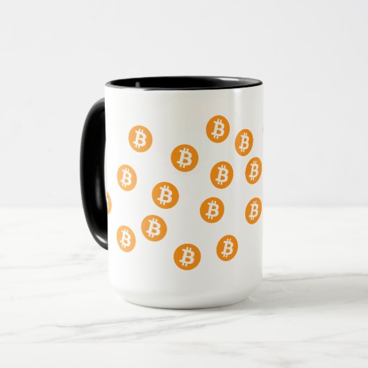 Bitcoin Wave BTC Crypto Token Mok (Voorkant links)