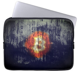 Bitcoin Weerbarstige Kunst Laptop Sleeve