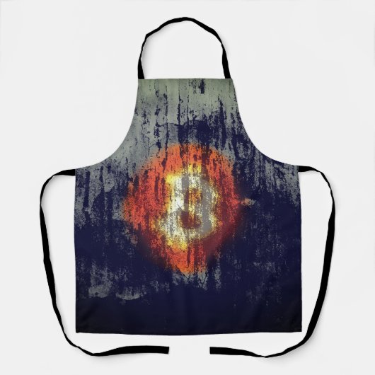 Bitcoin Weerbarstige Kunst Schort (Voorkant)