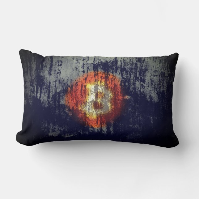 Bitcoin Weerstandige Kunst Kussen (Voorkant)