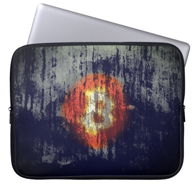 Bitcoin Weerstandige Kunst Laptop Sleeve (Voorkant)