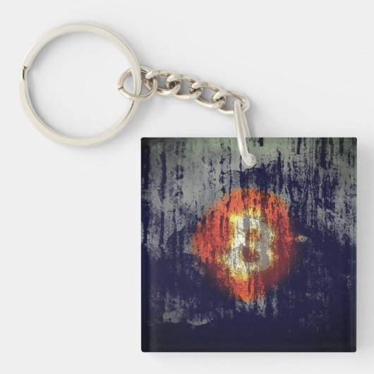Bitcoin Weerstandige Kunst Sleutelhanger (Voorkant)