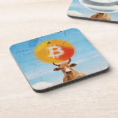 Bitcoin Weerstandige Stier Bier Onderzetter (Linkerzijde)