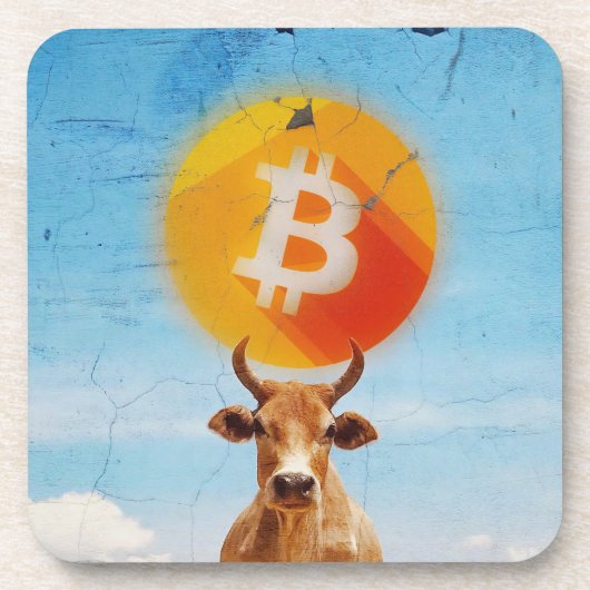 Bitcoin Weerstandige Stier Bier Onderzetter (Voorkant)