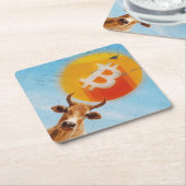 Bitcoin Weerstandige Stier Kartonnen Onderzetters (Schuin)