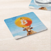 Bitcoin Weerstandige Stier Kartonnen Onderzetters (Schuin)