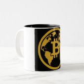 Bitcoin wereldwijd activa mok (Voorkant links)
