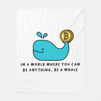 Bitcoin Whale Crypto Investor & BTC Trading Design Fleece Deken