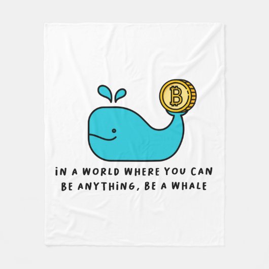 Bitcoin Whale Crypto Investor & BTC Trading Design Fleece Deken (Voorkant)