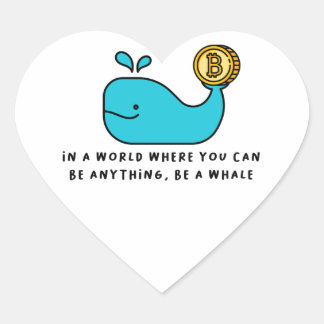 Bitcoin Whale Crypto Investor & BTC Trading Design Hart Sticker