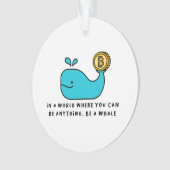 Bitcoin Whale Crypto Investor & BTC Trading Design Ornament (voorkant)