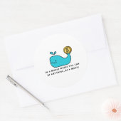 Bitcoin Whale Crypto Investor & BTC Trading Design Ronde Sticker (Envelop)