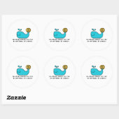 Bitcoin Whale Crypto Investor & BTC Trading Design Ronde Sticker (Vel)