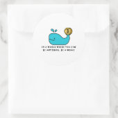 Bitcoin Whale Crypto Investor & BTC Trading Design Ronde Sticker (Tas)