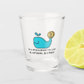 Bitcoin Whale Crypto Investor & BTC Trading Design Shot Glas (Voorkant)