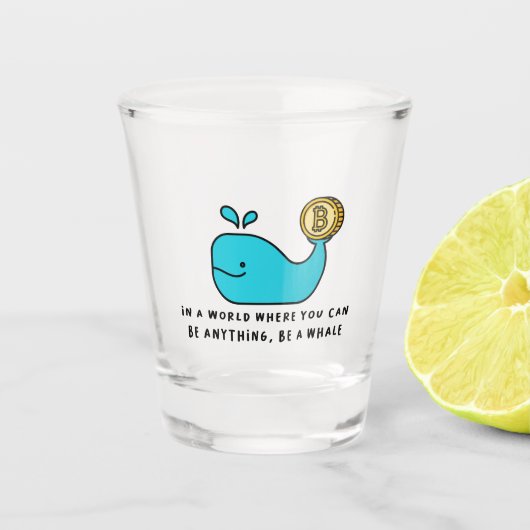 Bitcoin Whale Crypto Investor & BTC Trading Design Shot Glas (Voorkant)