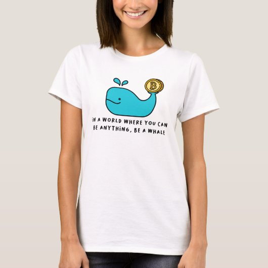 Bitcoin Whale Crypto Investor & BTC Trading Design T-shirt (Voorkant)