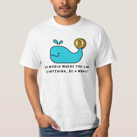 Bitcoin Whale Crypto Investor & BTC Trading Design T-shirt (Voorkant)