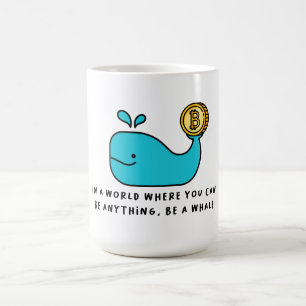 Bitcoin Whale Funny Crypto Investor Cartoon Design Koffiemok