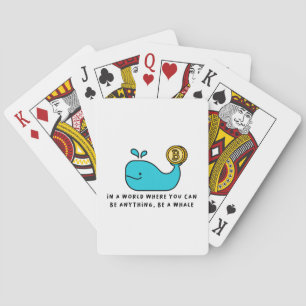 Bitcoin Whale Funny Crypto Investor Cartoon Design Pokerkaarten