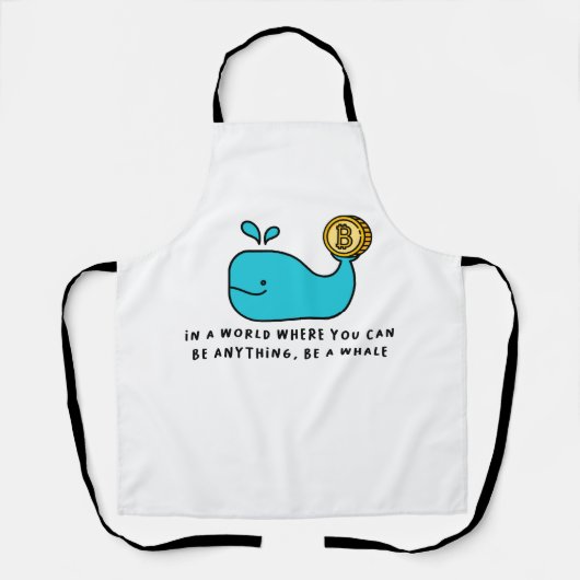 Bitcoin Whale Funny Crypto Investor Cartoon Design Schort (Voorkant)