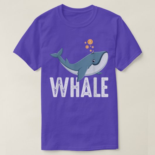 Bitcoin Whale Rich Cryptocurrency naar de maan T-shirt (Design voorkant)